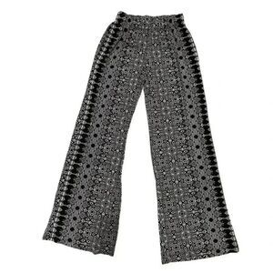 Attitudes by Renee, regular como jersey printed wide leg pants, Black, XXS
